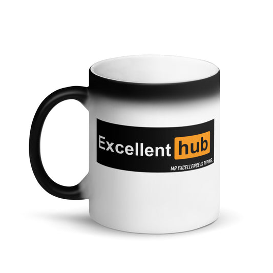 Excellence Affirmation Matte Black Magic Mug