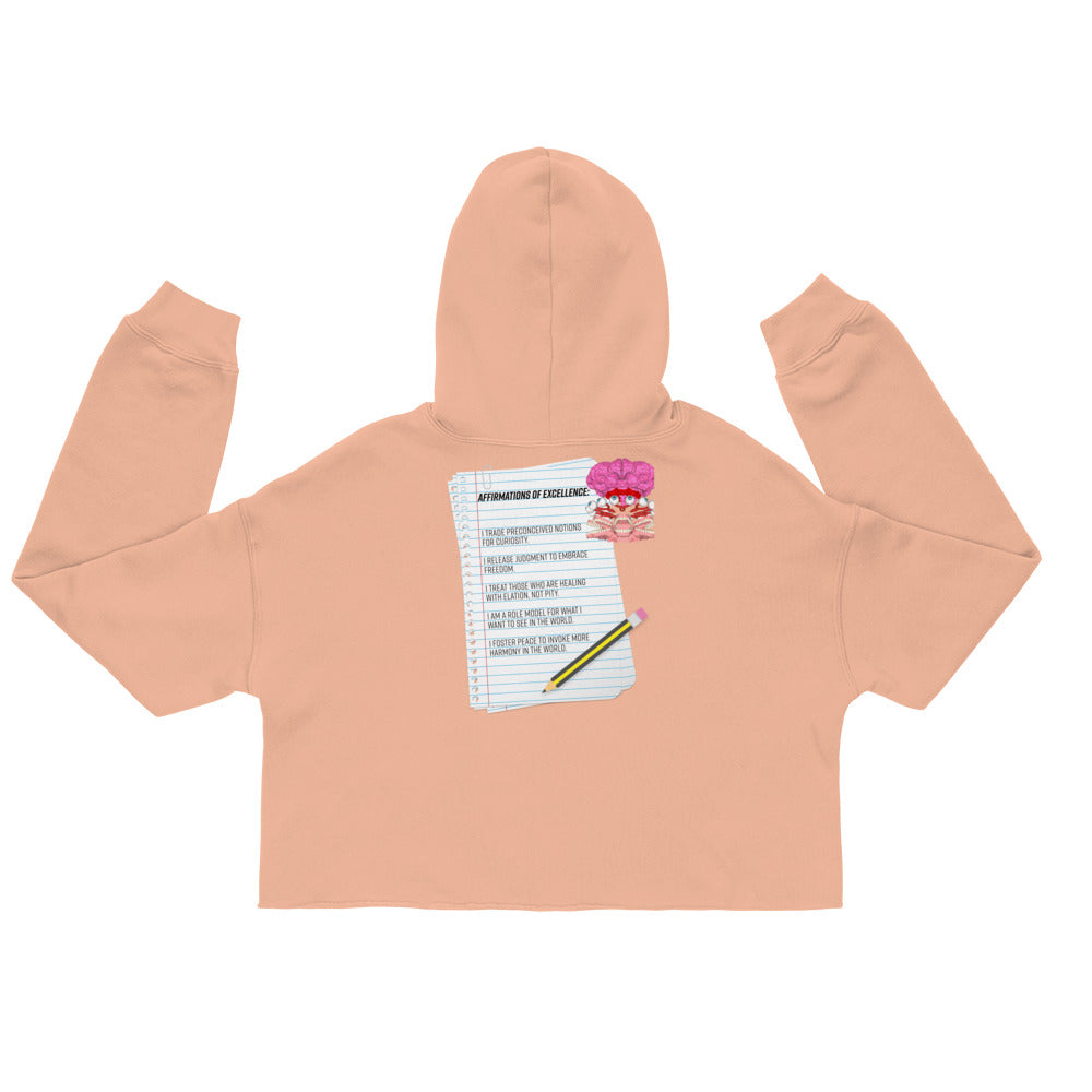 Excellence Affirmation Crop Hoodie - Everything In Excellence