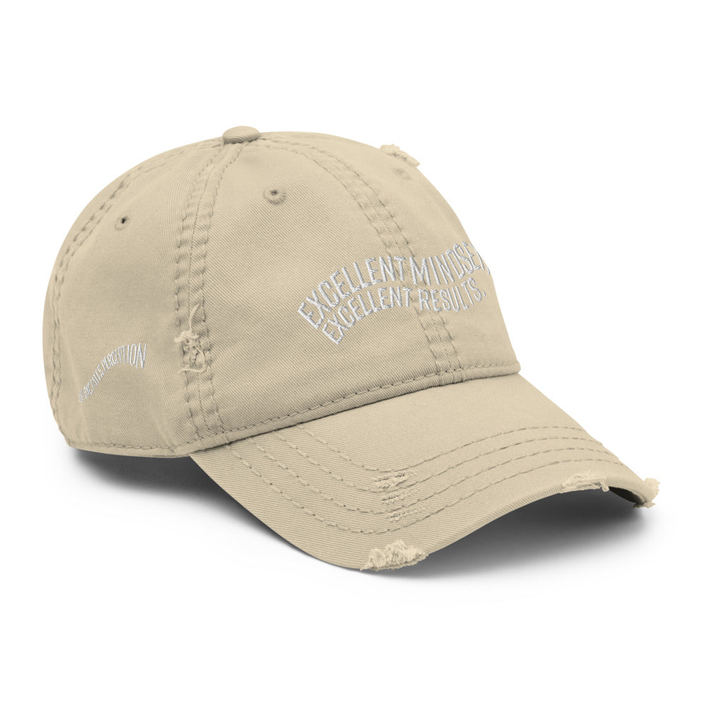 Excellence Affirmation Distressed Dad Hat