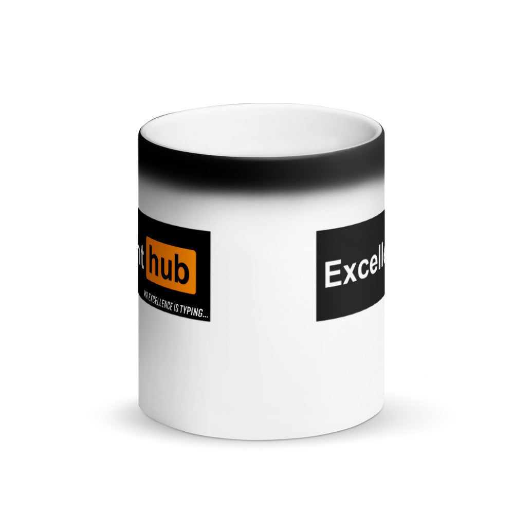 Excellence Affirmation Matte Black Magic Mug