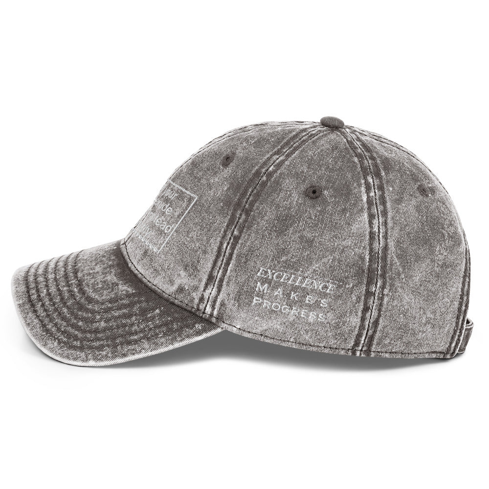 Excellence Affirmation Vintage Cotton Twill Cap