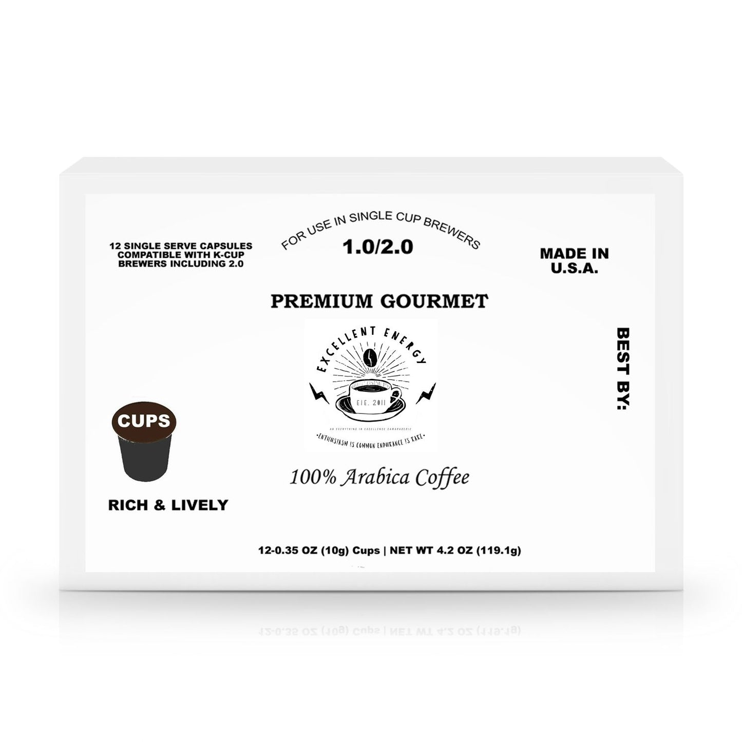 Excellent Energy 60 Pack Single Serve Coffee Capsules - Everything In Excellence