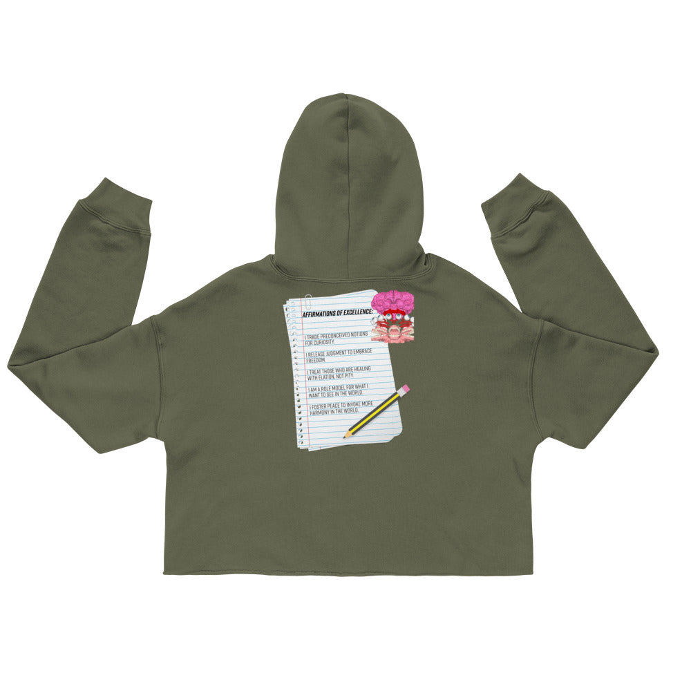 Excellence Affirmation Crop Hoodie - Everything In Excellence