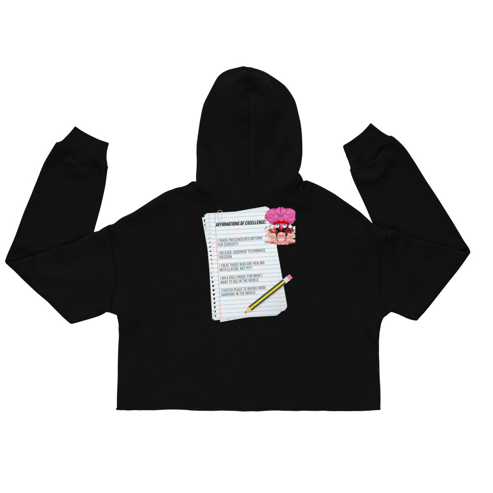 Excellence Affirmation Crop Hoodie - Everything In Excellence