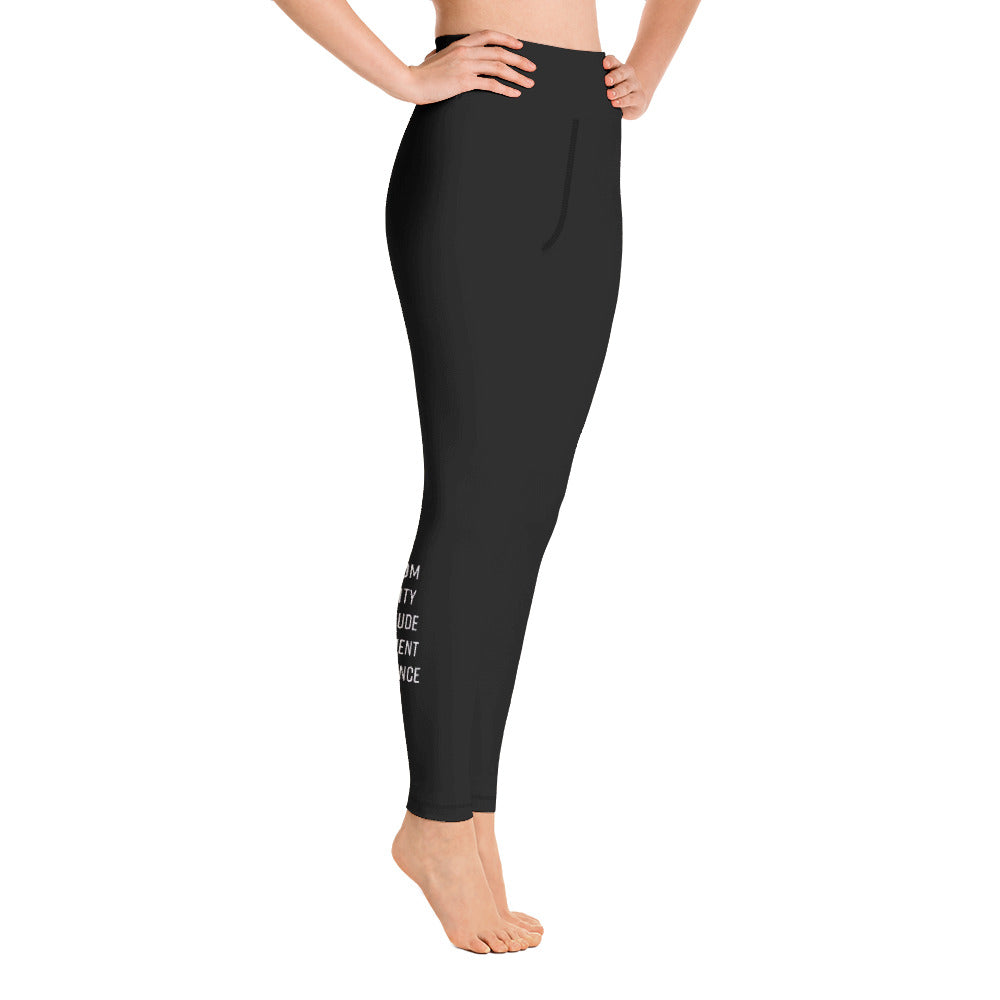 Excellence Affirmation Yoga Leggings - Everything In Excellence