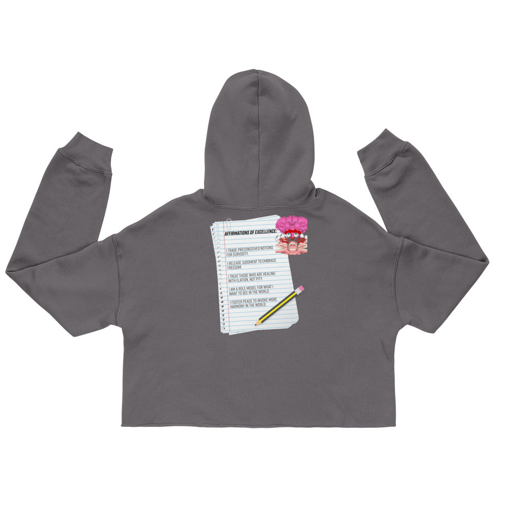 Excellence Affirmation Crop Hoodie - Everything In Excellence
