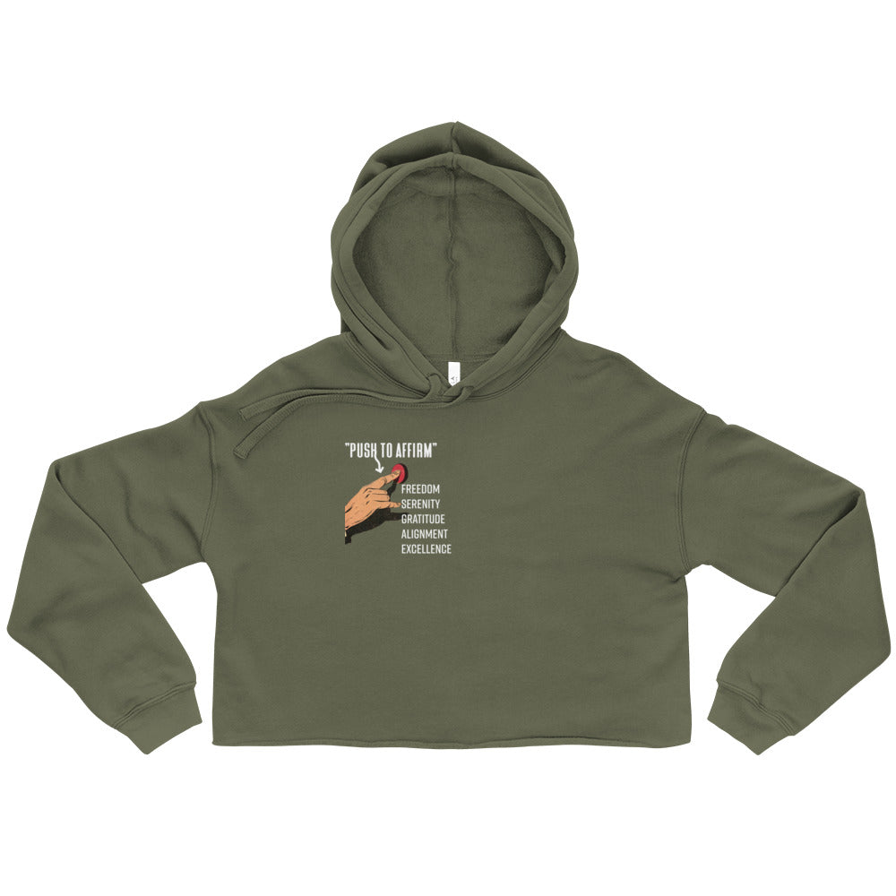 Excellence Affirmation Crop Hoodie - Everything In Excellence