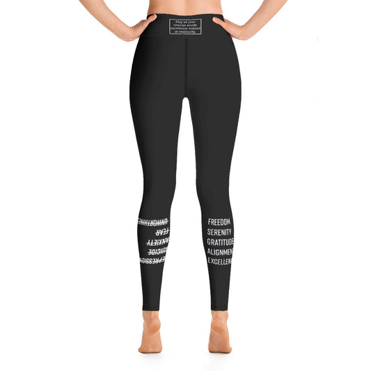 Excellence Affirmation Yoga Leggings - Everything In Excellence
