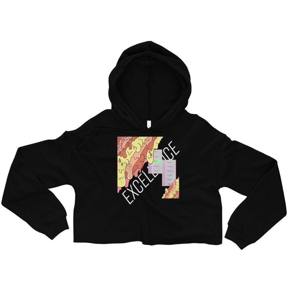 Excellence Affirmation Crop Hoodie - Everything In Excellence