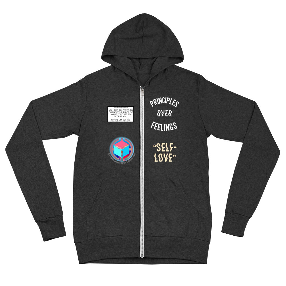 Excellence Affirmation Unisex zip hoodie - Everything In Excellence