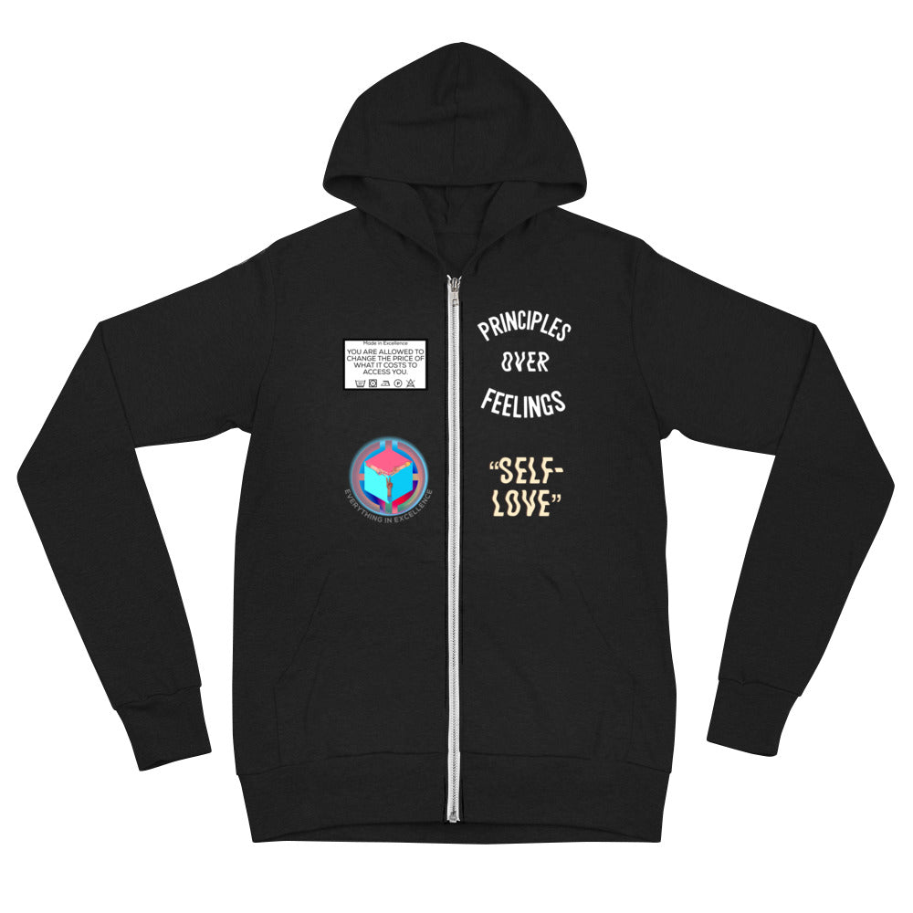 Excellence Affirmation Unisex zip hoodie - Everything In Excellence